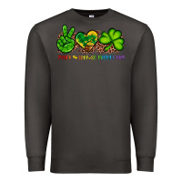 Smoke peace love st patty's day Premium Sweatshirt - Artiststas