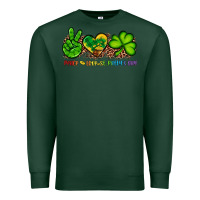 Sports Green peace love st patty's day Premium Sweatshirt - Artiststas