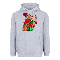 Heather Grey christmas cupcake Heavyweight Hoodie - AdoDesignShop
