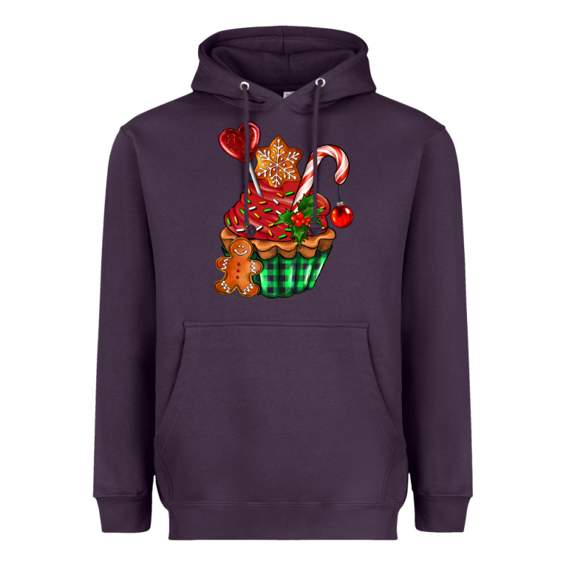 Christmas Cupcake Heavyweight Hoodie by AdoDesignShop | Teevron