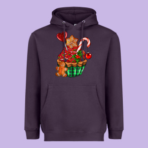 Christmas Cupcake Heavyweight Hoodie Designed By Adodesignshop