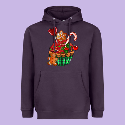 Christmas Cupcake Heavyweight Hoodie Designed By Adodesignshop