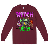 Burgundy witch vibes Long Sleeve Tee - Zillion Design Studio