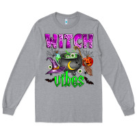 Heather Grey witch vibes Long Sleeve Tee - Zillion Design Studio