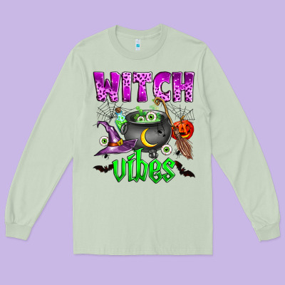Witch Vibes Long Sleeve Tee Designed By Zillion Design Studio