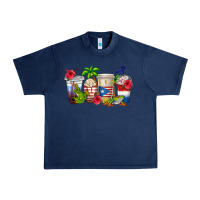 Navy puerto rico coffee cups Urban Heavy Tee - texasbilliewilder