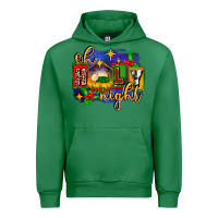 Emerald oh holy night with baby jesus for christmas Urban Hoodie - MaliasSmallBusiness
