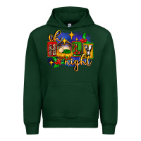 Forest Green oh holy night with baby jesus for christmas Urban Hoodie - MaliasSmallBusiness