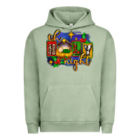 Pigment Oil Green oh holy night with baby jesus for christmas Urban Hoodie - MaliasSmallBusiness