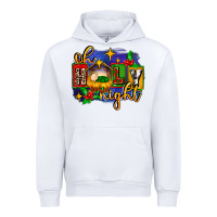 White oh holy night with baby jesus for christmas Urban Hoodie - MaliasSmallBusiness