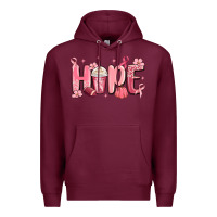 Burgundy breast cancer awareness hope Premium Hoodie - MaliasSmallBusiness