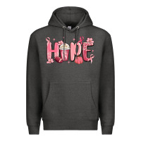 Charcoal Heather breast cancer awareness hope Premium Hoodie - MaliasSmallBusiness
