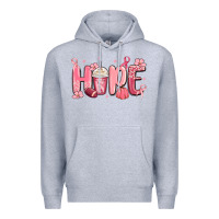 Heather Grey breast cancer awareness hope Premium Hoodie - MaliasSmallBusiness