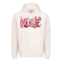 Pale Pink breast cancer awareness hope Premium Hoodie - MaliasSmallBusiness
