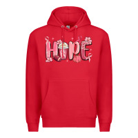 Red breast cancer awareness hope Premium Hoodie - MaliasSmallBusiness