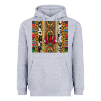 Heather Grey lady of Guadalupe Heavyweight Hoodie - Jasminsmagicworld