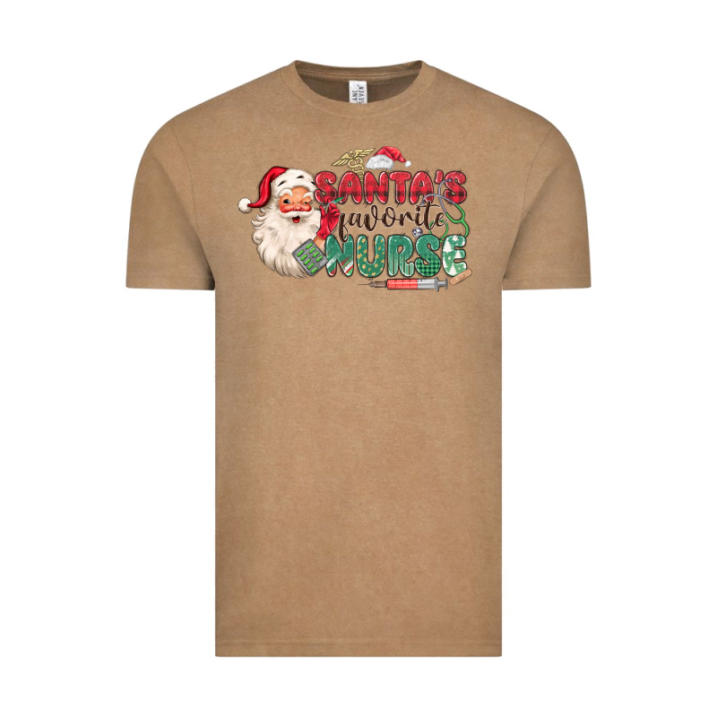 Santa's Favorite Nurse Vintage Tee by MaliasSmallBusiness | Teevron