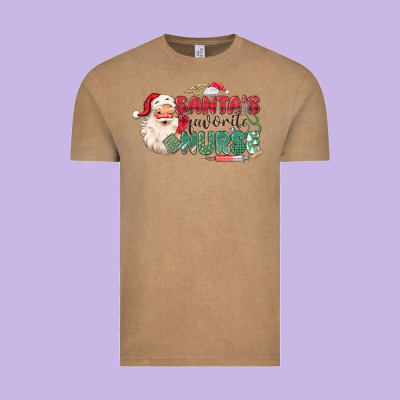 Vintage Tee Santa's Favorite Nurse
