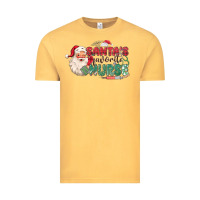 Vintage Mustard Santa's Favorite Nurse Vintage Tee - MaliasSmallBusiness