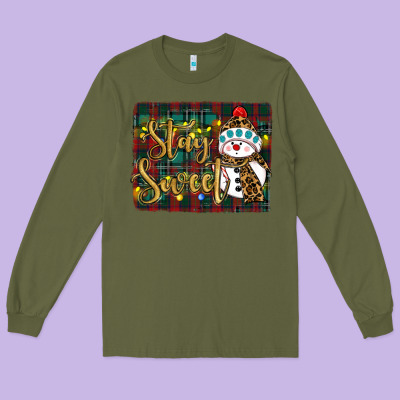 Christmas Stay Sweet Long Sleeve Tee Designed By Ranaportraitstore
