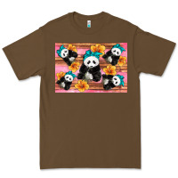 Cacao Baby panda flowers Premium Tee - Artiststas