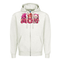 Oatmeal Heather Mom Gnomes Zipper Hoodie - RacoonDesign