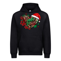 Black santa paws christmas heart Urban Hoodie - MaliasSmallBusiness