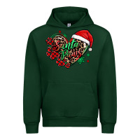 Forest Green santa paws christmas heart Urban Hoodie - MaliasSmallBusiness