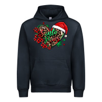 Navy santa paws christmas heart Urban Hoodie - MaliasSmallBusiness