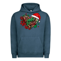 Pigment Midnight Navy santa paws christmas heart Urban Hoodie - MaliasSmallBusiness