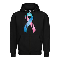 Black thyroid cancer ribbon fa element Zipper Hoodie - FaDigitalArtStudio
