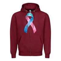 Burgundy thyroid cancer ribbon fa element Zipper Hoodie - FaDigitalArtStudio