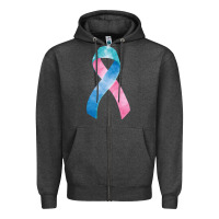 Charcoal Heather thyroid cancer ribbon fa element Zipper Hoodie - FaDigitalArtStudio
