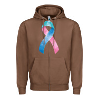 Chestnut thyroid cancer ribbon fa element Zipper Hoodie - FaDigitalArtStudio