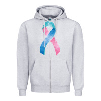 Heather Grey thyroid cancer ribbon fa element Zipper Hoodie - FaDigitalArtStudio