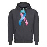 Smoke thyroid cancer ribbon fa element Zipper Hoodie - FaDigitalArtStudio