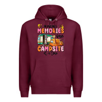 Burgundy making memories one campsite at a time Premium Hoodie - MaliasSmallBusiness