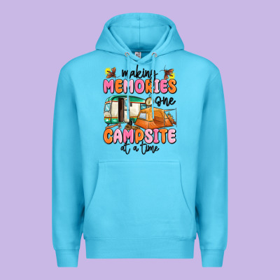 Making Memories One Campsite At A Time Premium Hoodie Designed By Maliassmallbusiness
