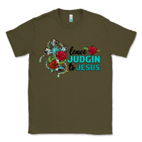 Army Green leave judgin to jesus Classic Tee - BarkalooDesign
