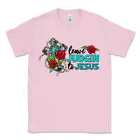 Bubblegum Pink leave judgin to jesus Classic Tee - BarkalooDesign