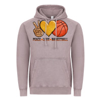 Vintage Zinc peace love basketball Vintage Hoodie - AdoDesignShop