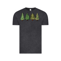 Vintage Black christmas trees Vintage Tee - MaliasSmallBusiness