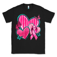 Black Breast Cancer Hearts Classic Tee - texasbilliewilder