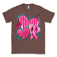 Chestnut Breast Cancer Hearts Classic Tee - texasbilliewilder