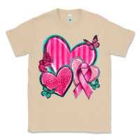 Mushroom Breast Cancer Hearts Classic Tee - texasbilliewilder