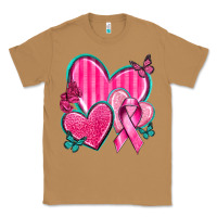 Toasted Coconut Breast Cancer Hearts Classic Tee - texasbilliewilder
