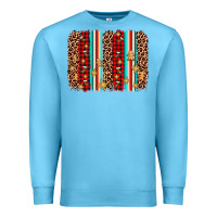 Ocean Blue christmas socks cookie leopard brushstroke Premium Sweatshirt - AdoDesignShop