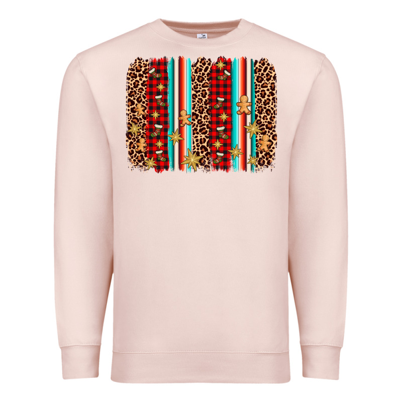 Christmas Socks Cookie Leopard Brushstroke Premium Sweatshirt by AdoDesignShop | Teevron