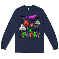 Navy sweet and spooky Long Sleeve Tee - Zillion Design Studio