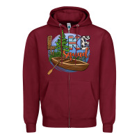Burgundy lake squad Zipper Hoodie - HRA Design Shop